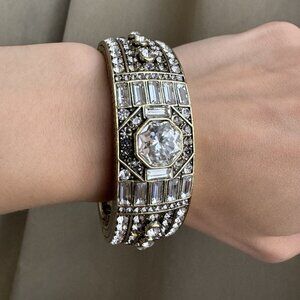 Heidi Daus Vintage Bracelet Bronze Gold Crystal